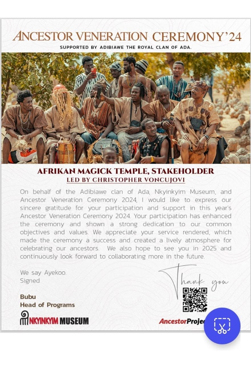 Nkyinkyim Museum ancestor veneration ceremony