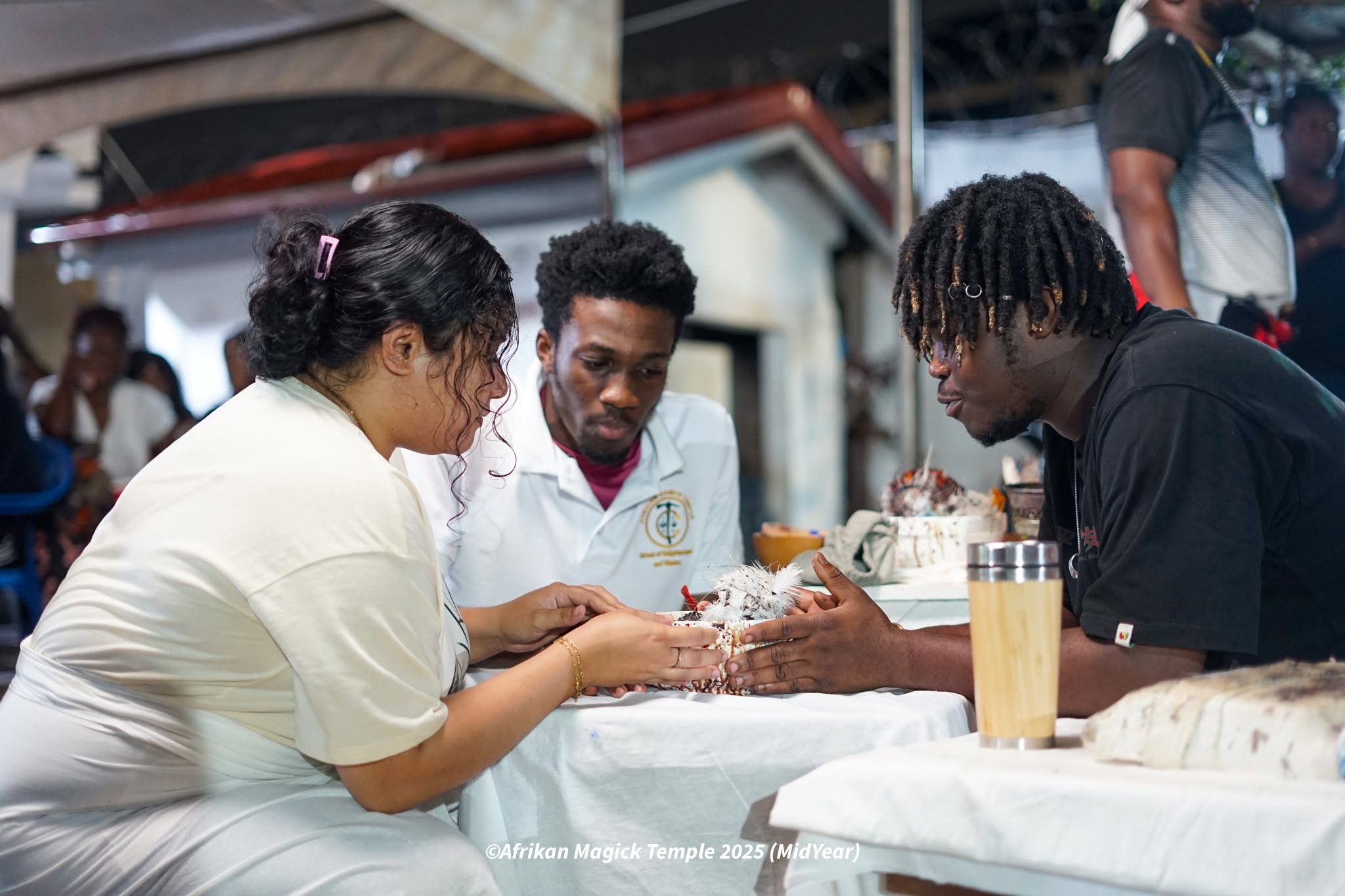 A moment of sacred practice at Afrikan Magick Temple